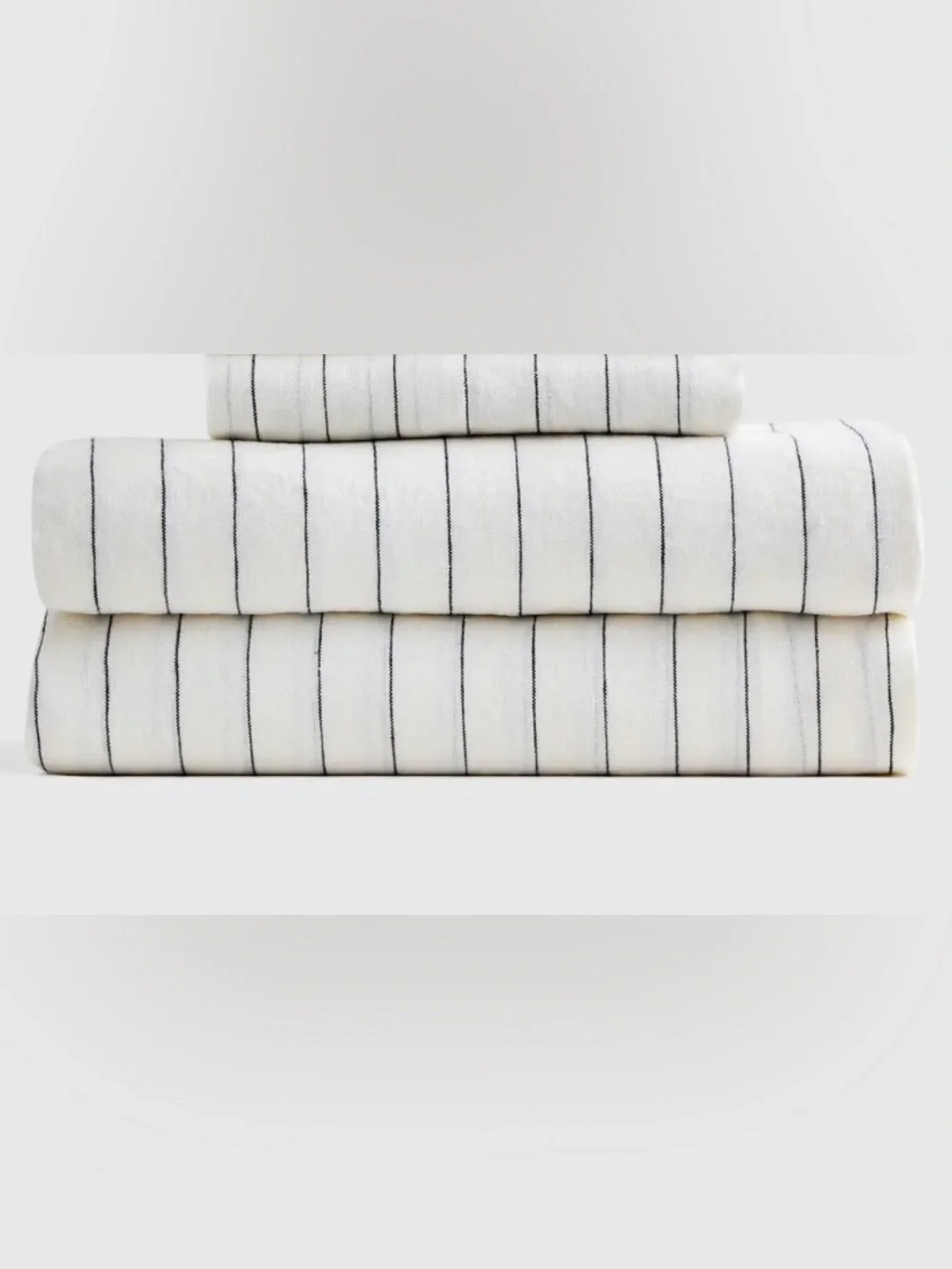 Quince European Linen Sheet Set, Queen (Pencil Stripe)